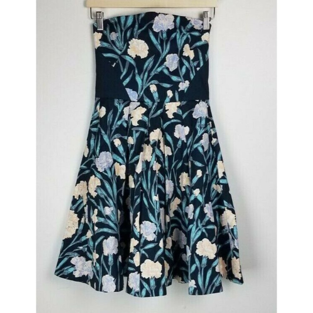 French Connection Sz. 2 Carnation Floral Strapless Short Dress W/ Pockets NWT - Picture 2 of 7